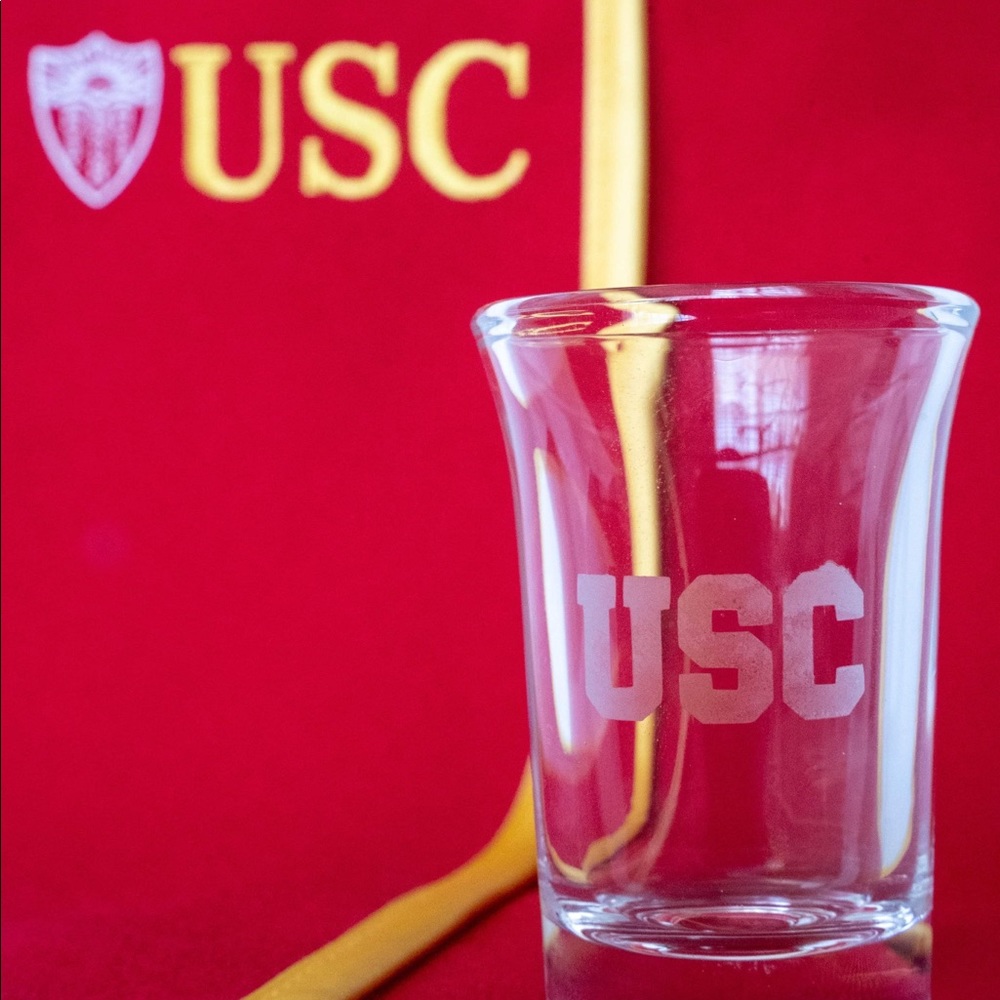 USC clear shot glass